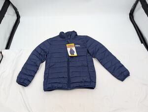 NWT Eddie Bauer Kids Navy Blue Lightweight Packable Down Jacket M (7/8) 650 Fill